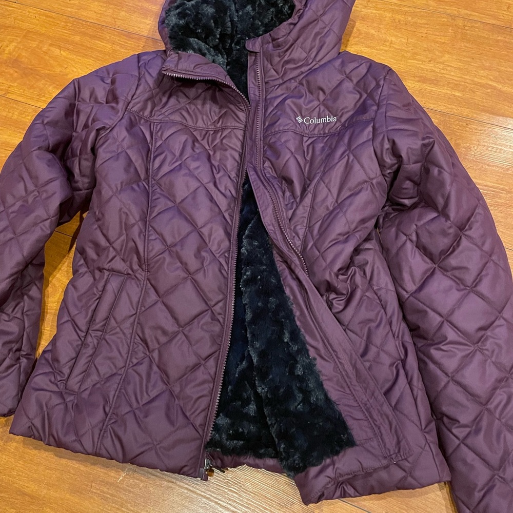 Columbia Women's Dark Purple Quilted Ski Jacket
